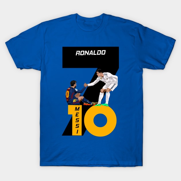 Cristiano Ronaldo and Lionel Messi T-Shirt by Asepart